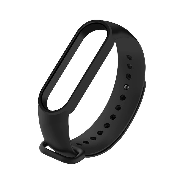 Szilikon karkötő kompatibilis Xiaomi Mi Band 7-tel, fekete, PHN Mag