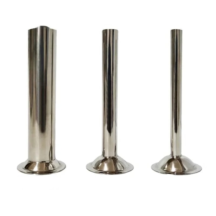 3 db-os tölcsér készlet kolbász töltéséhez, 15x6,5x3/2/1cm, rozsdamentes acél