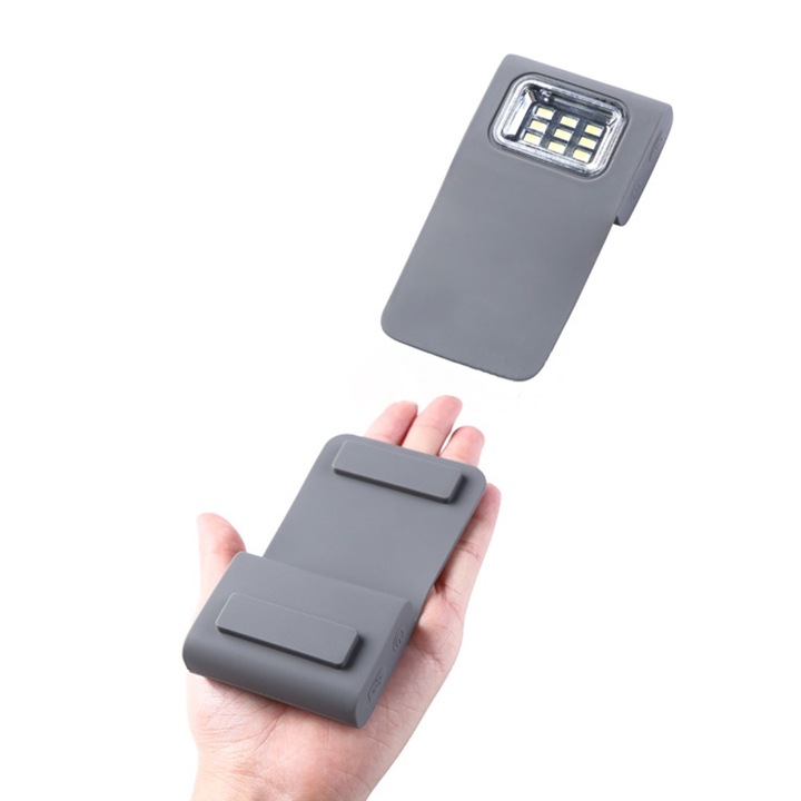 Външен фенер, longziming, LED, водоустойчив, 3-5 часа автономност, сив, 9x9x3.5cm