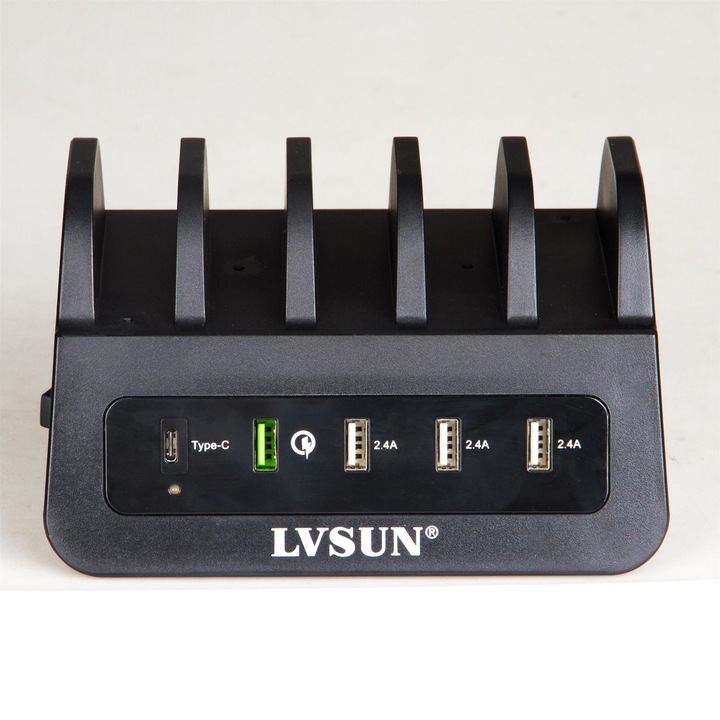 USB töltőállomás 10 porttal Smart CS52QT Black