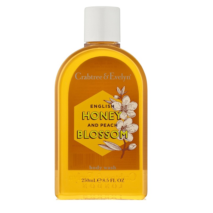 Crabtree & Evelyn English Honey & Peach Blossom hidratáló tusfürdő, 250 ml