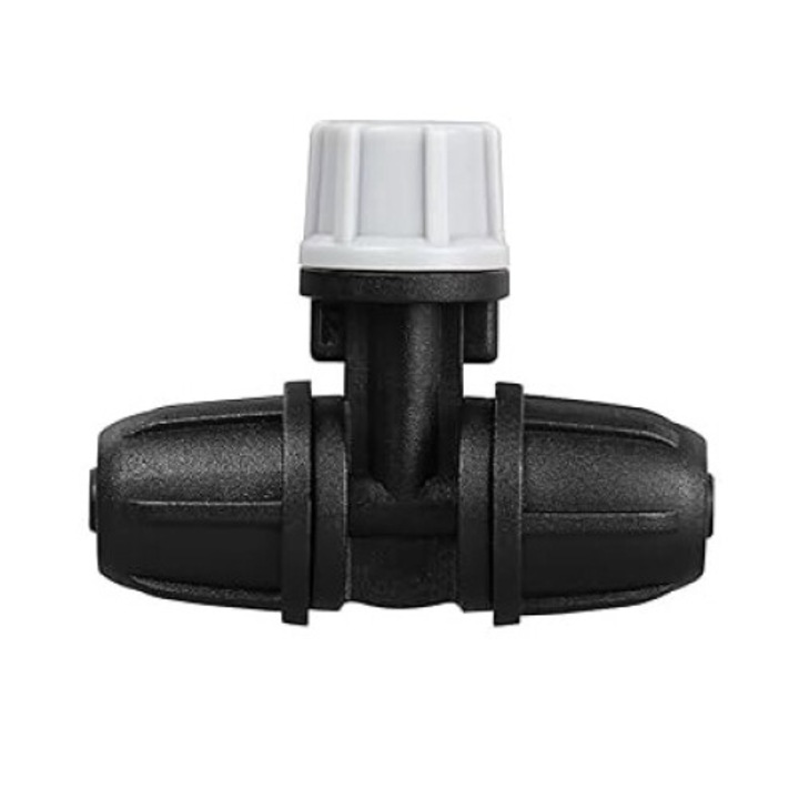 Set 25 Duze Atomizare 3 Cai pentru Tubulatura 1/4 Inch, Plastic Durabil, Gri