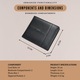 Мъжки портфейл от естествена кожа, IMODIX®, RFID защита за карти, джоб за лична карта, джоб за монети, много просторен, семпъл и приятен дизайн, 8064, черен