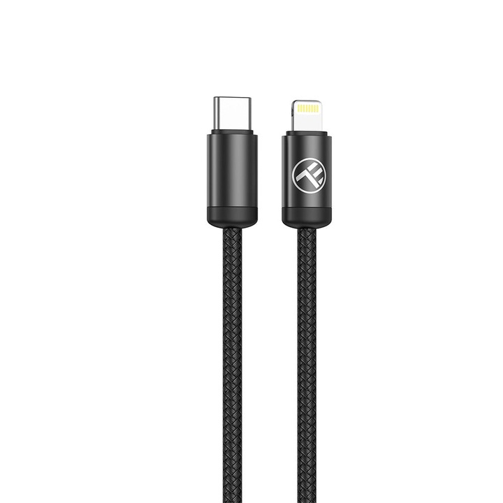 Cablu de date si incarcare rapida Tellur Minimalist USB-C - Lightning, 27W, 1m, negru