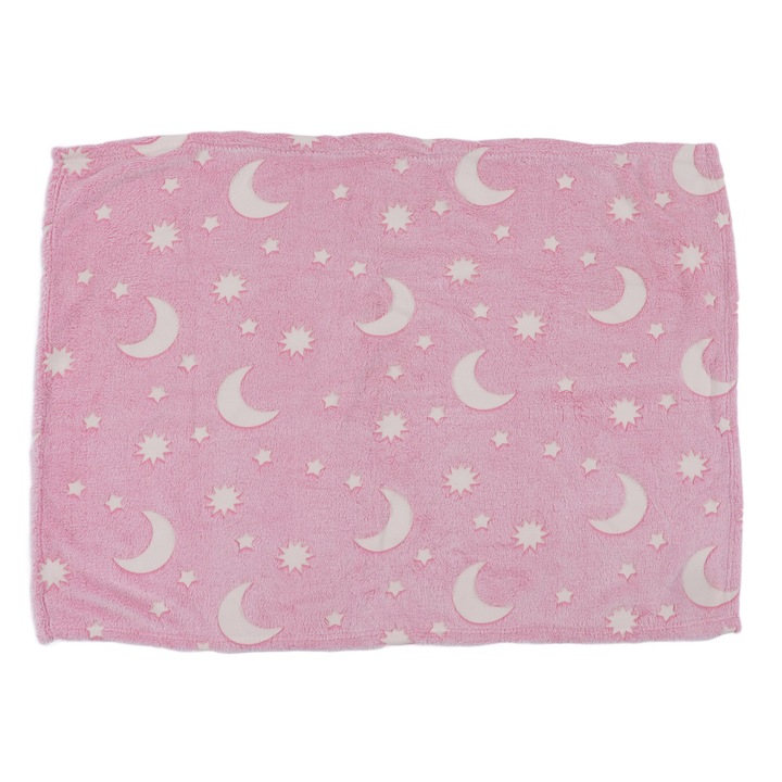 Patura din poliester Cozevdnt, roz, 0.75x1m