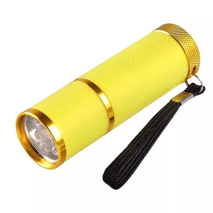 Lampa UV/LED pentru unghii, mini, portabila, galben