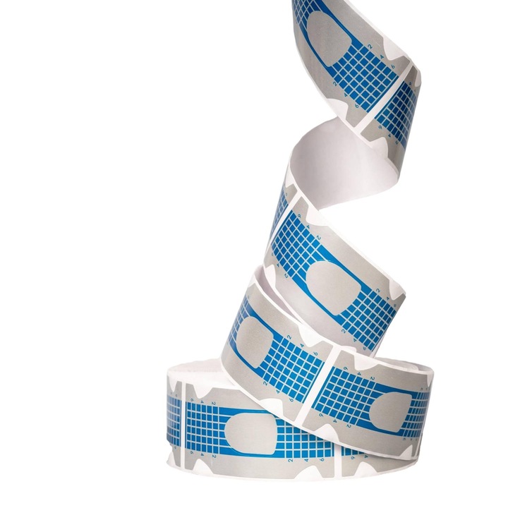 Sablon készlet körömmodellezéshez, kék/szürke, 500 db-os