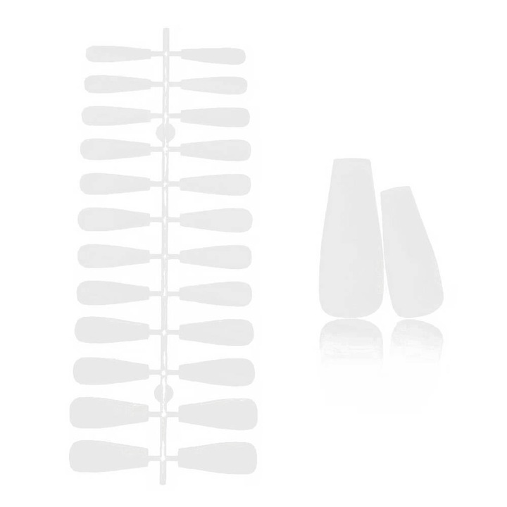 ORIGINAILS műköröm készlet, balerina típusú, fehér, 240 db-os