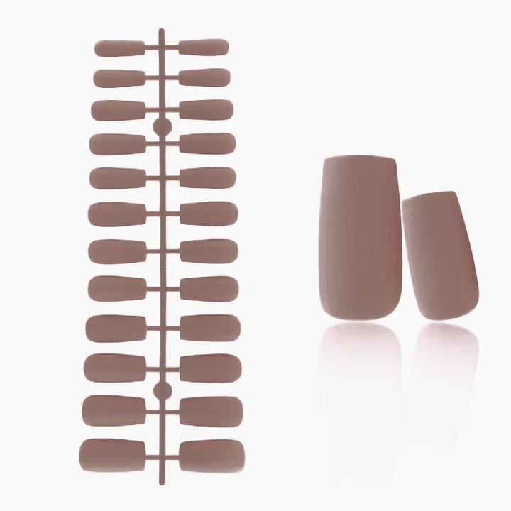 240 db-os műköröm készlet ORIGINAILS, Latte, négyzet alakú