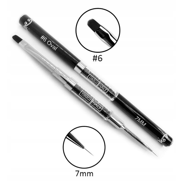 Gél / Liner manikűr ecset műkörmökhöz #6/7mm