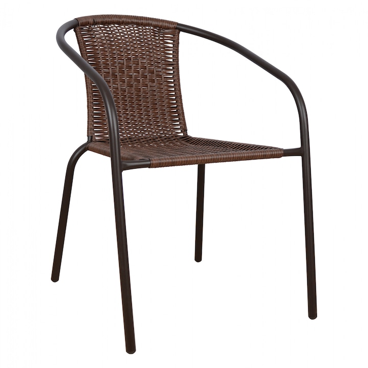 Стол Puzzle-home HM5015.02, Кафяв, Метал, 48x48-53x72 cm