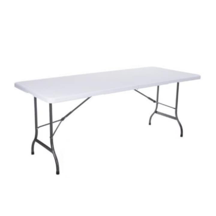 Сгъваема маса, AT PERFORMANCE, специални предпазни устройства, стоманена рамка, транспортна дръжка, поддържа 100 кг, 180 x 72 x 70 cm