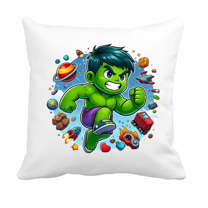 Perna copii, Cresa, Gradinita, Micul Hulk, 40×40 cm, PGR039