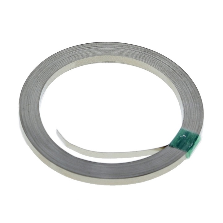 Banda de nichel pentru sudura in puncte acumulatori 0.1x3mm, 10m lungime