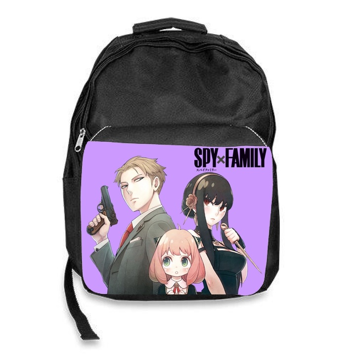 Ghiozdan scoala spy x family anime, negru, 30x45x17cm