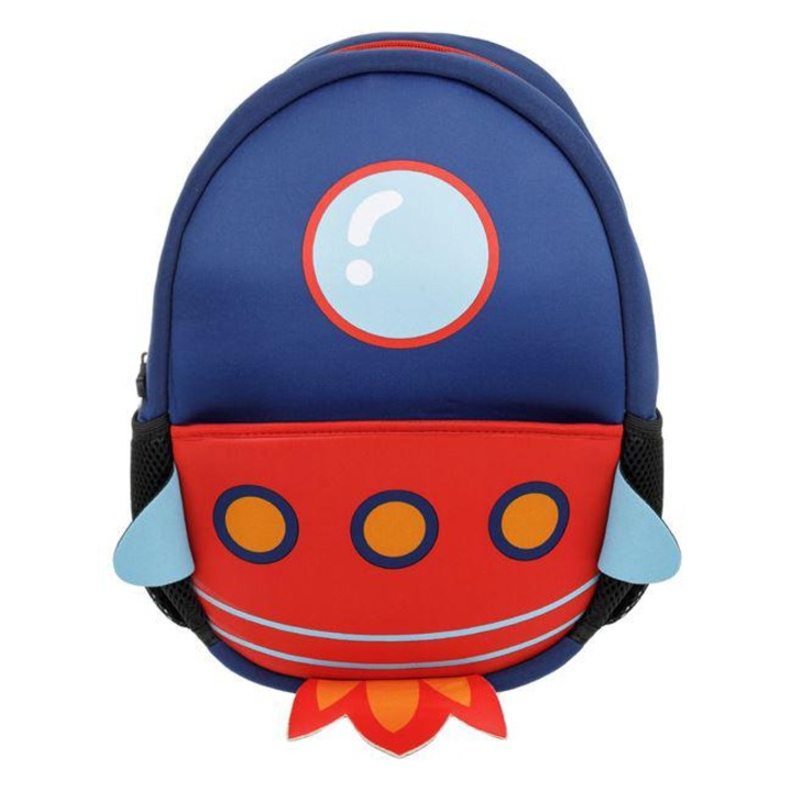 Ghiozdan de Gradinita, Model Nava Spatiala, Albastru, 21 x 9.5 x 30 cm