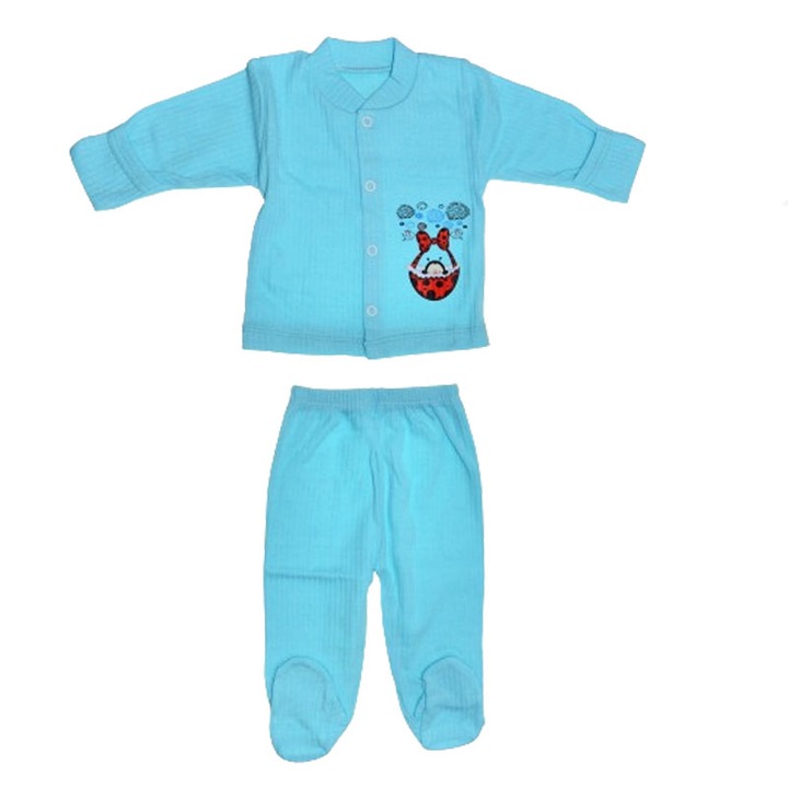 Бебешки комплект Mini Junior CMPMJ-115-4, Тюркоаз 62 см
