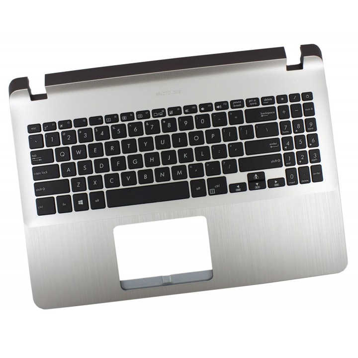 Billentyűzet Asus 0KN1-3X1US12 fekete, csuklótámasz, szürke, 0KNB0-5100US00, 13N1-3XA0331, 13N1-3XA0911, 90NB0HI2-R30US1, ASM17H53US-528, F507U, X507LA, X507MA, X507UA, X507UB