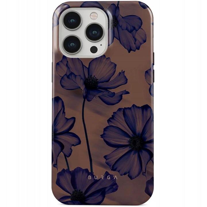 Carcasa Burga Velvet Night Tough cu MagSafe pentru iPhone 14 Pro Max, maro si albastru marin