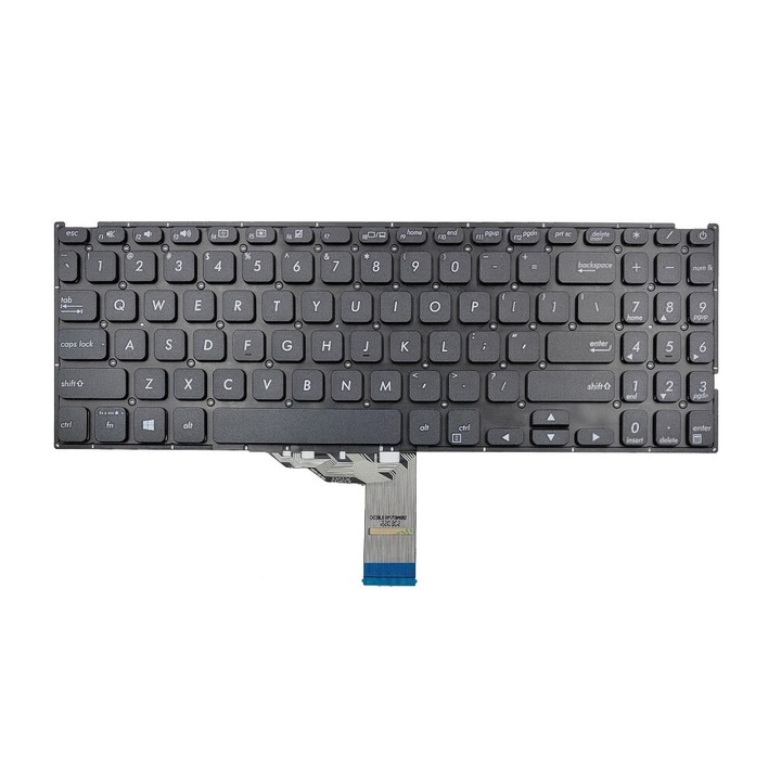 Laptop billentyűzet, kompatibilis Fekete Asus X515 X515DA, X515EA, X515J, X515JA, X515MA, X515UA