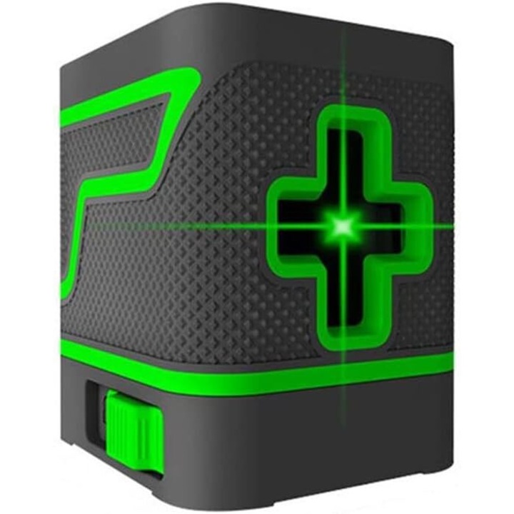 Самонивелиращ се лазерен нивелир, зелен, 360 градуса, точност +/-1mm/7m, черен/зелен