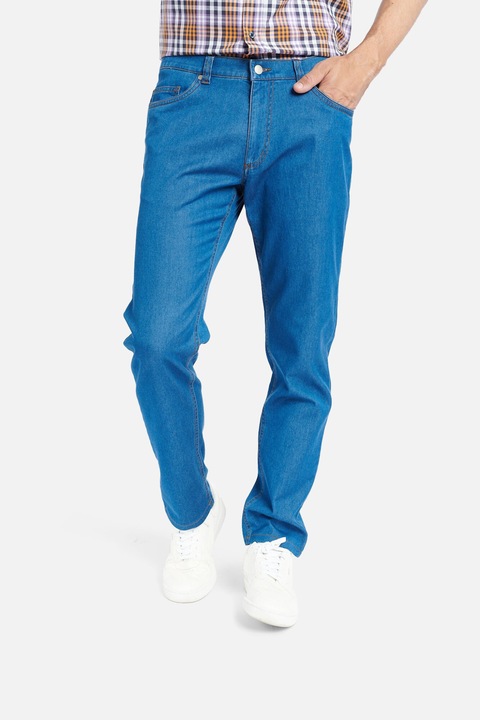 Pantaloni casual S-R-01, albastru, XL INTL