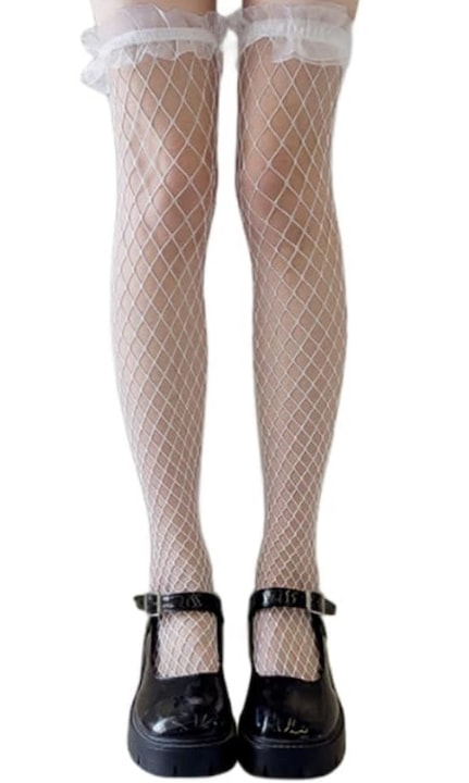 Dresuri dama, Nylon/Spandex, Alb, Marime unica