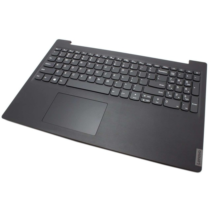 Tastatura pentru Lenovo IdeaPad S145-15API, Neagra, cu, Palmrest, Argintiu, si, TouchPad, S145-15AST, S145-15IGM, S145-15IWL, V15-ADA, V15-IGL, V15-IIL, V15-IKB, V15-IWL