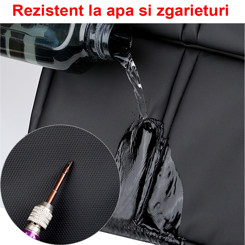 Rucsac laptop, 17.3”, multifunctional, din material special rezistent, pentru calatorii, business, expandabil pana la 40 l, dimensiuni 46x31x28cm, impermeabil, port USB, spate ventilat, rezistent la zgarieturi, compartiment incaltaminte, Negru, OptimStar®