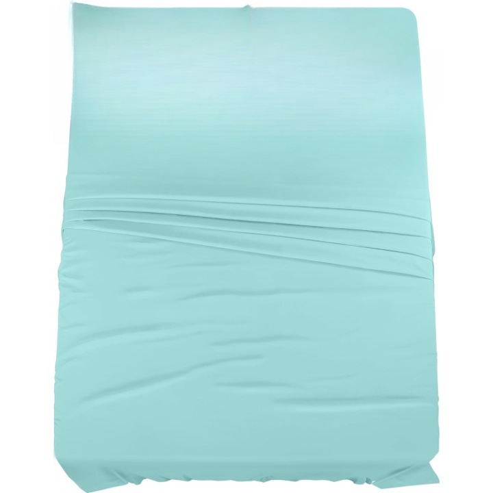 Cearsaf Utopia Bedding, rezistent la micsorare si decolorare, usor de intretinut, cu elastic, 165 x 140 cm, albastru