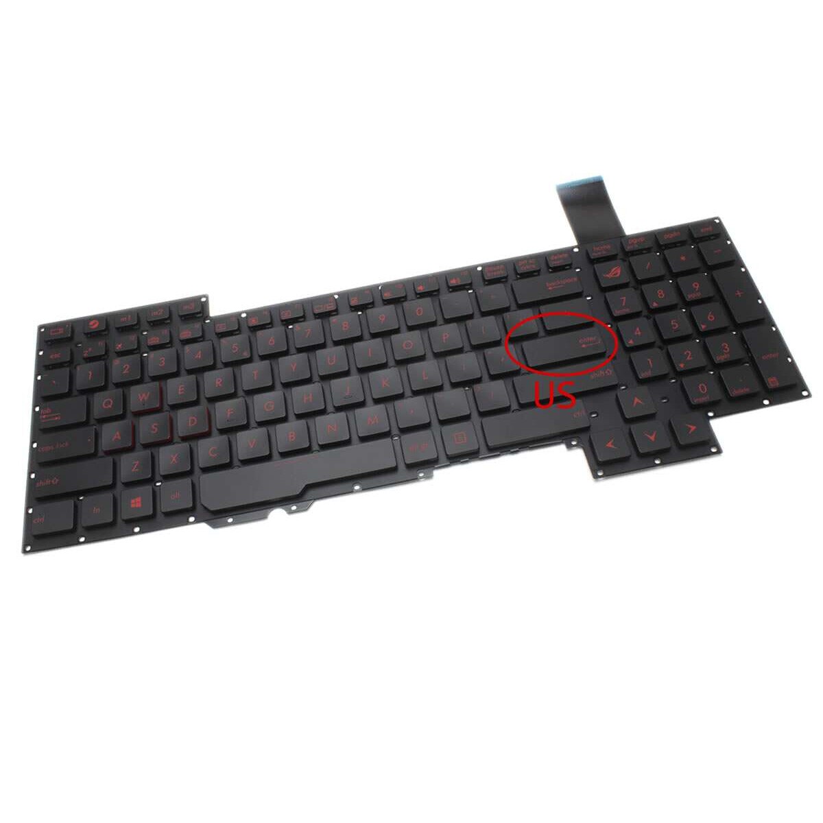 Tastatura pentru Asus 0KNB0 E601UI00 layout US fara rama enter mic ...