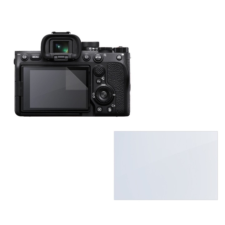 Set protectie compatibil cu Sony A7 IV, COMANDO Focus Shield, 1 Folie de Silicon Rezistenta pentru Ecran, Anti-Reflexie, Anti-zgarieturi, Proprietati Regenerabile, Protectie Anti-Amprente, Aplicare usoara, Transparent