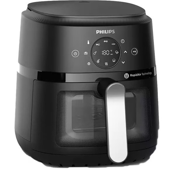 Фритюрник PHILIPS Airfryer Series 2000 NA221/00, 0.5kg, 4.2l, 1500W, черно-сребрист
