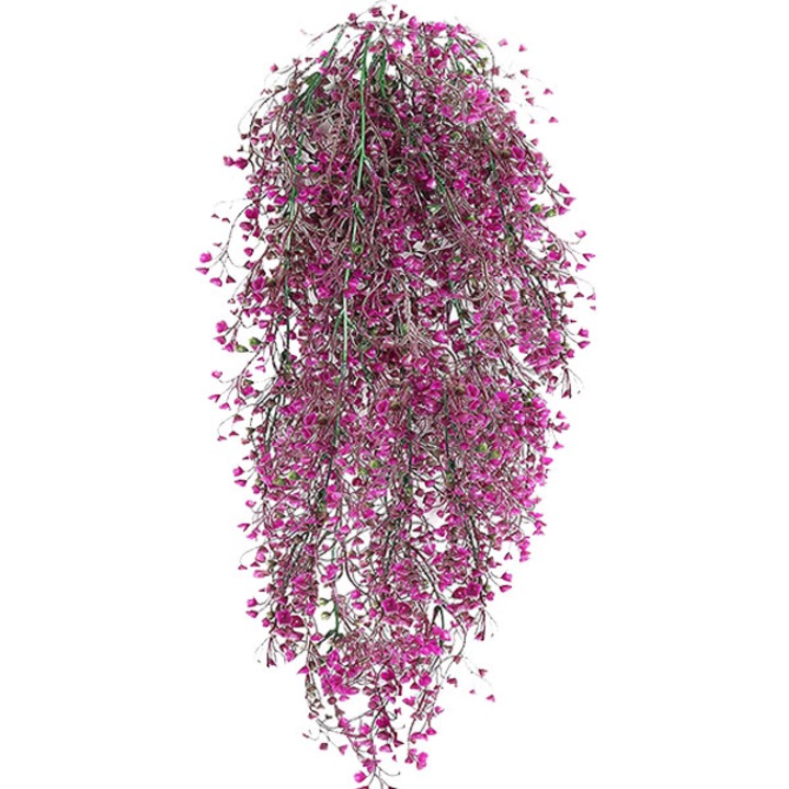 Декоративно висящо растение, изкуствени цветя, 80 см - Ivyplant