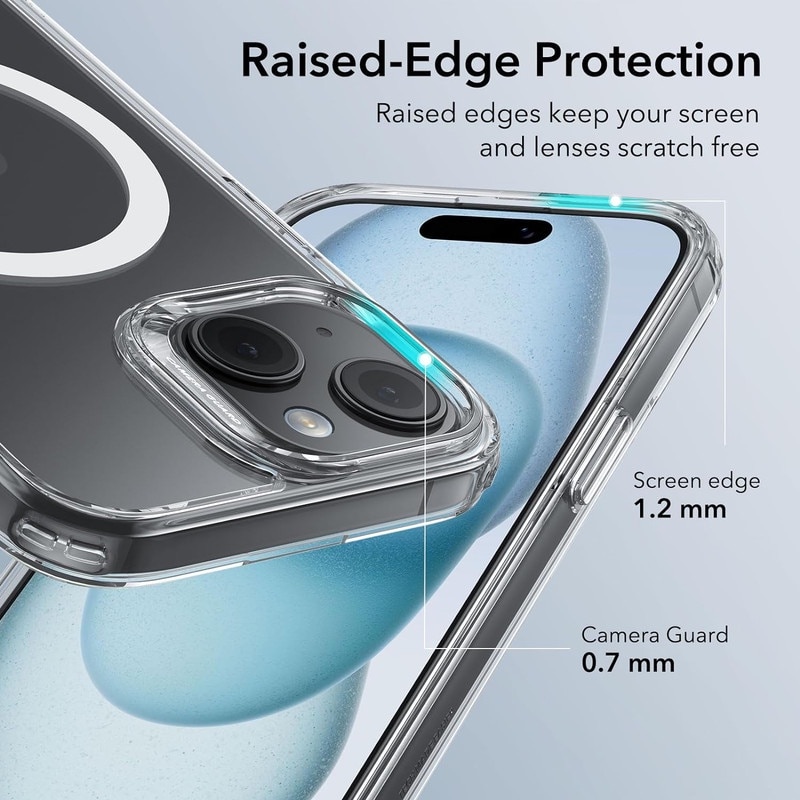 Husa compatibila cu iPhone 15, compatibila cu MagSafe, TPU Magnetic Case, Transparenta