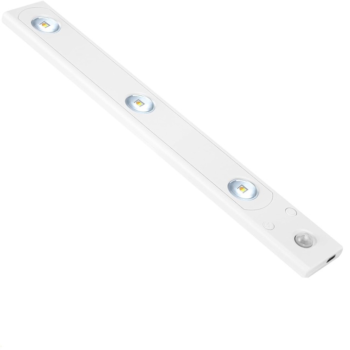 Lampa LED, cu Senzor de Miscare, Incarcare USB, Fara Fir, ELDEPO®, pentru Dressing, Dulap de Bucatarie, Baie, Hol, Scari, Portabila, 40cm