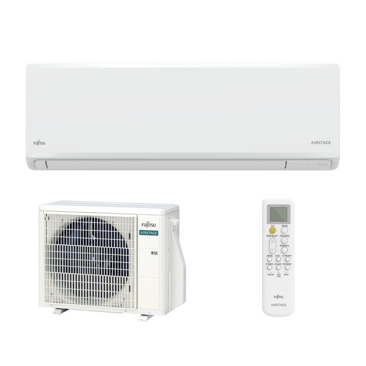 Fujitsu ASEH09KNCA / AOEH09KNCA klíma, Inverter 9000 Btu, A++ energiaosztály, kompakt és elegáns kialakítás, csendes működés, R32