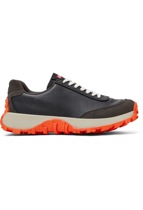 Camper, Pantofi sport Drift Trail cu insertii din piele intoarsa, Portocaliu/Negru stins