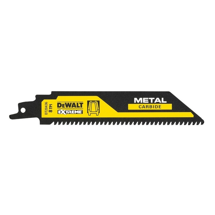 Panza fierastrau sabie Dewalt EXTREME CARBIDE, pentru metal, 152mm, 8 dinti/inch