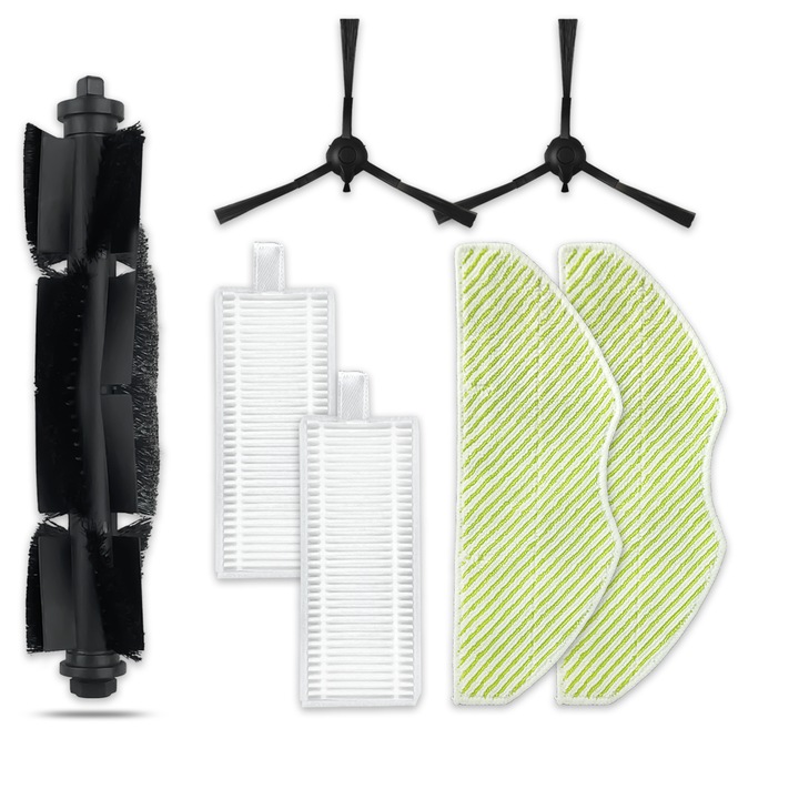 PAA-home tartozékkészlet, kompatibilis a Rowenta X-Plorer S75 Animal & Allergy RR8567WH és X-Plorer S75 S+ RR8587WH porszívókkal 2 szűrő, 2 fekete oldalkefe, 1 központi kefe, 2 kendő