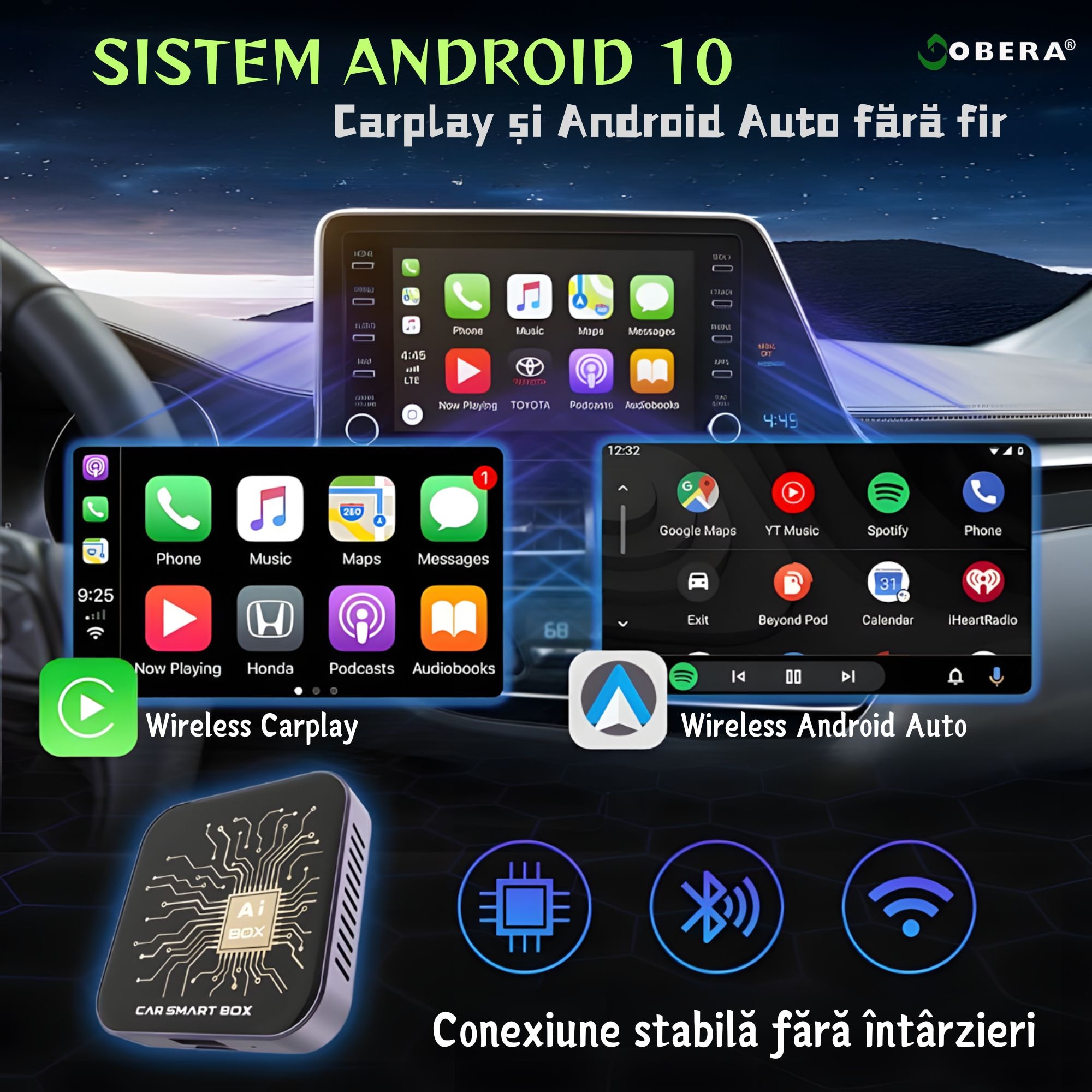 中古 VVCAR AI BOX Carplay&Android Auto Android 10 Carplay Ai Box 4 Core Car Audio For VW Audi