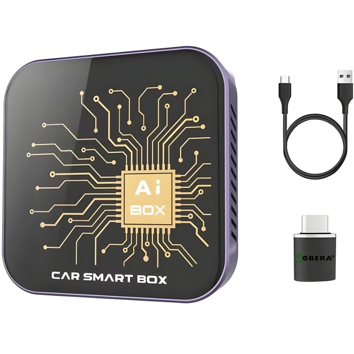 goBERA Vezeték nélküli autós adapter, Carplay, Android, Auto AI Box Lite, gyári vezetékes CarPlay, 2GB/32GB Android 13, Car Smart Box, Netflix és YouTube támogatás, TF kártya, Plug and Play, Streaming box
