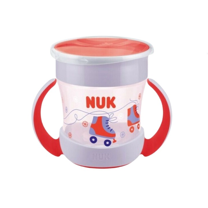 Бебешко шише с дръжки и система против разливане 360 градуса 160 мл Nuk Mini Magic Cup 10751278 Червено 6-9 месеца