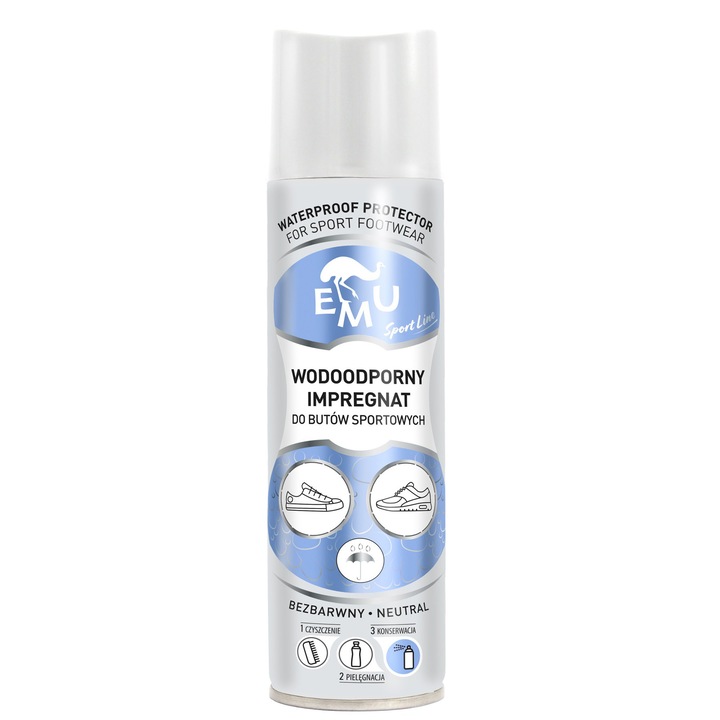 Spray impermeabilizant EMU pentru Incaltaminte Sportiva, Protectie Durabila, 30x45cm
