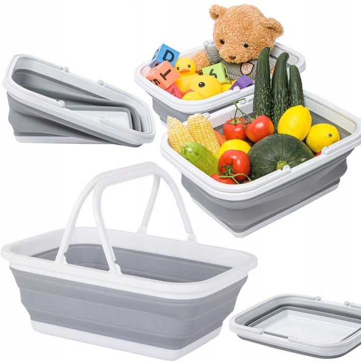 Cos de cumparaturi din silicon cu manere Pliabil Universal