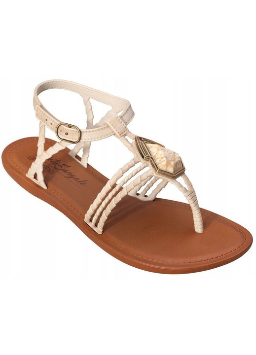 Sandale dama, Grendha, Piele ecologica, Bej
