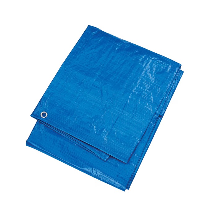 Prelata cu Inele, Impermeabila, Protectie UV, Lungime 4 m, Latime 5m, Culoare Albastru