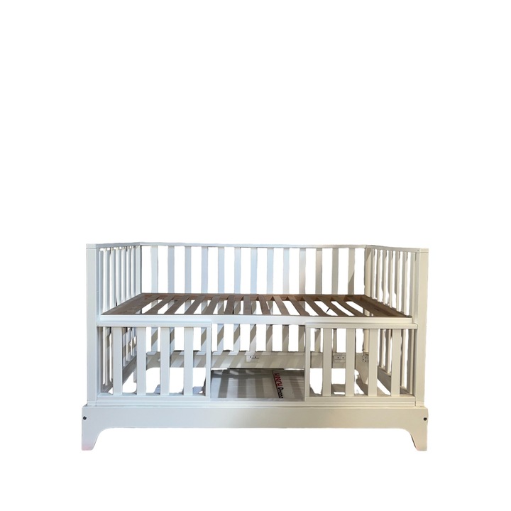 Patut Alis17 cu laterala detasabila 140x70cm, MDF Alb