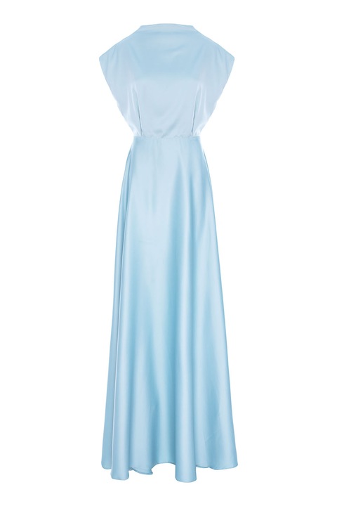 Acob à porter, Rochie maxi cu decupaj pe spate, Albastru pastel, S