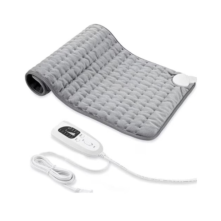 Електрическо одеяло, 76 x 40 см, Charmorah, 120 W, 10 температурни нива, сив